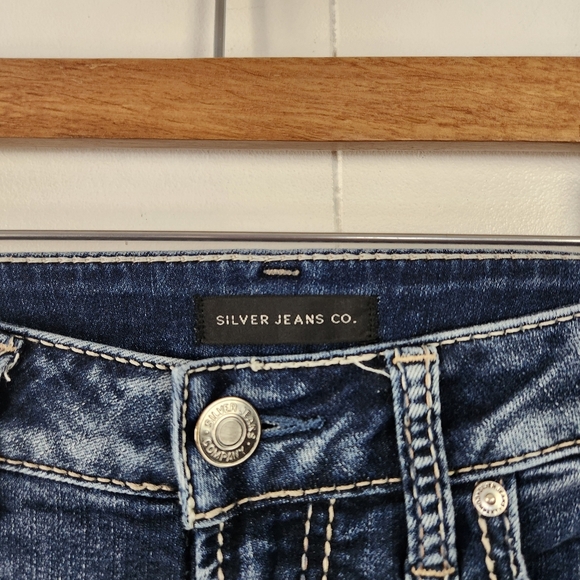 Silver Avery Skinny Jeans Stretchy Dark Denim Western Mid Rise Womens Size 27 - Picture 7 of 13